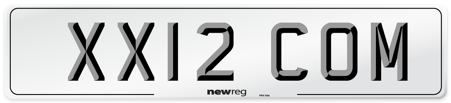 XX12 COM Number Plate from New Reg